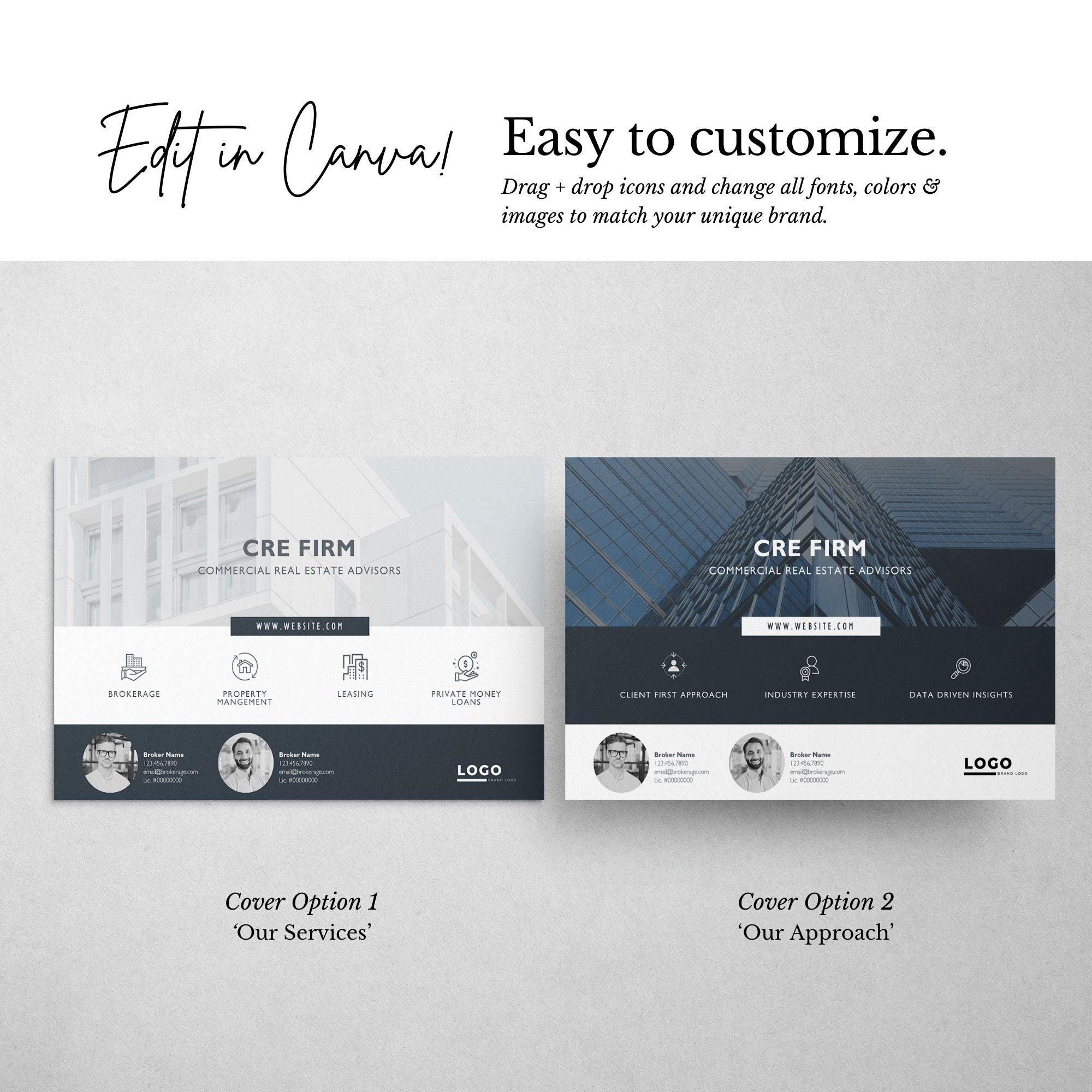 Commercial Real Estate Postcard Template: Canva Editable