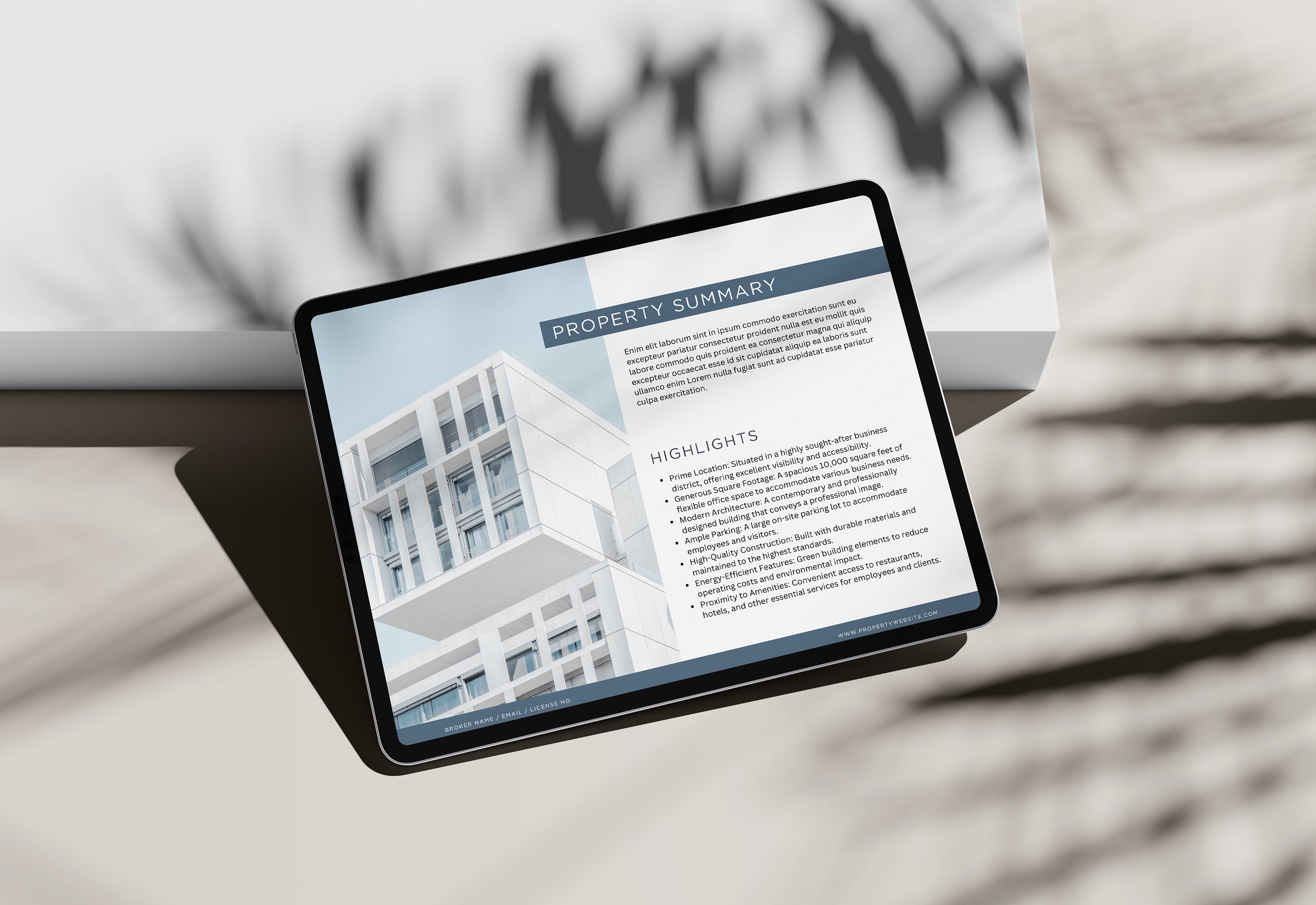 Commercial Real Estate Brochure Template: Office Property Listings (Edit in Canva)