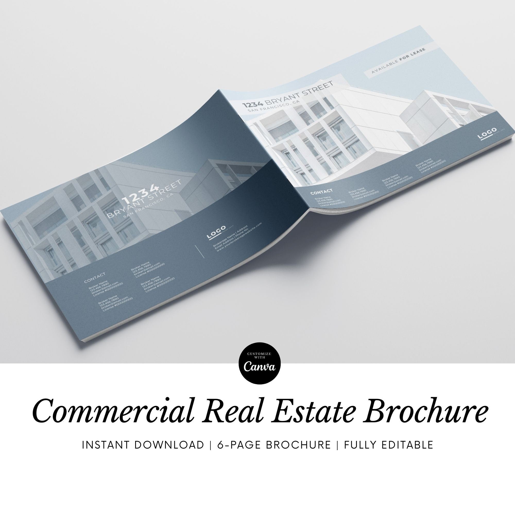Commercial Real Estate Brochure Template: Office Property Listings (Edit in Canva)