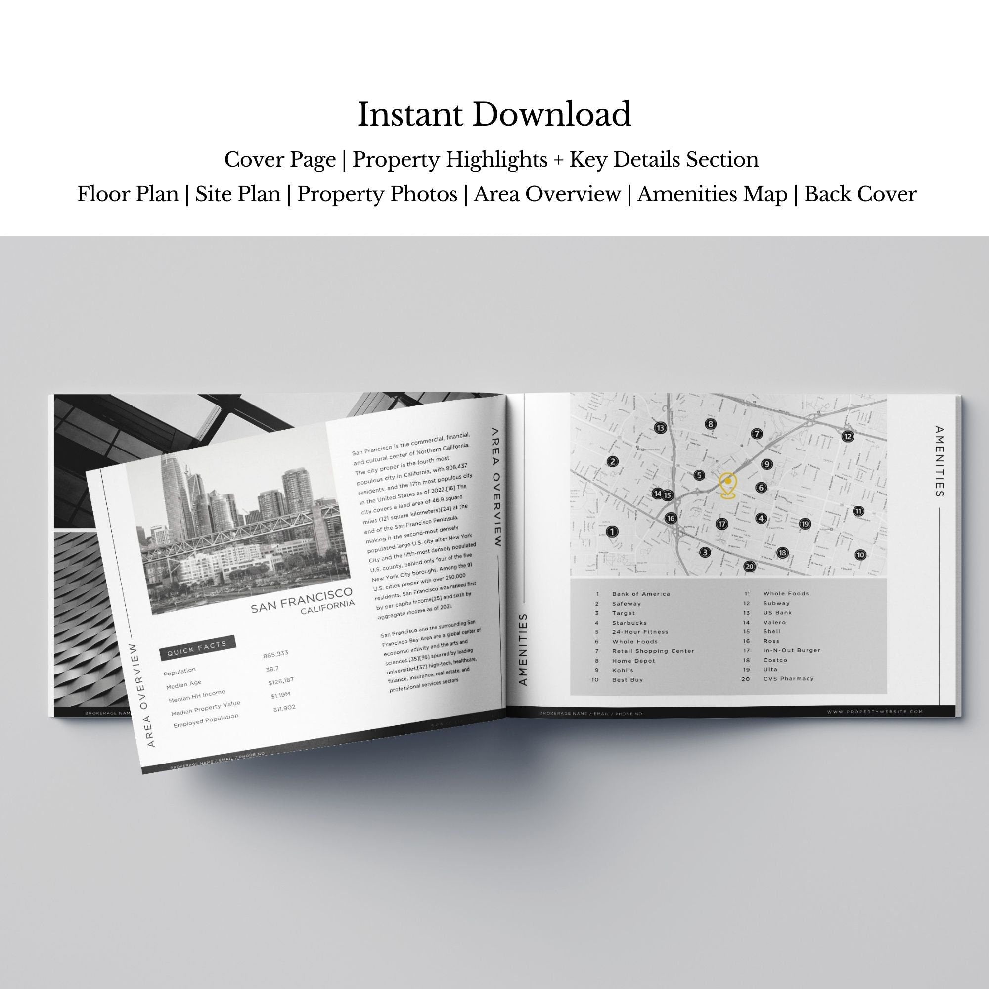 Commercial Real Estate Brochure Template: Property Marketing (Edit in Canva)