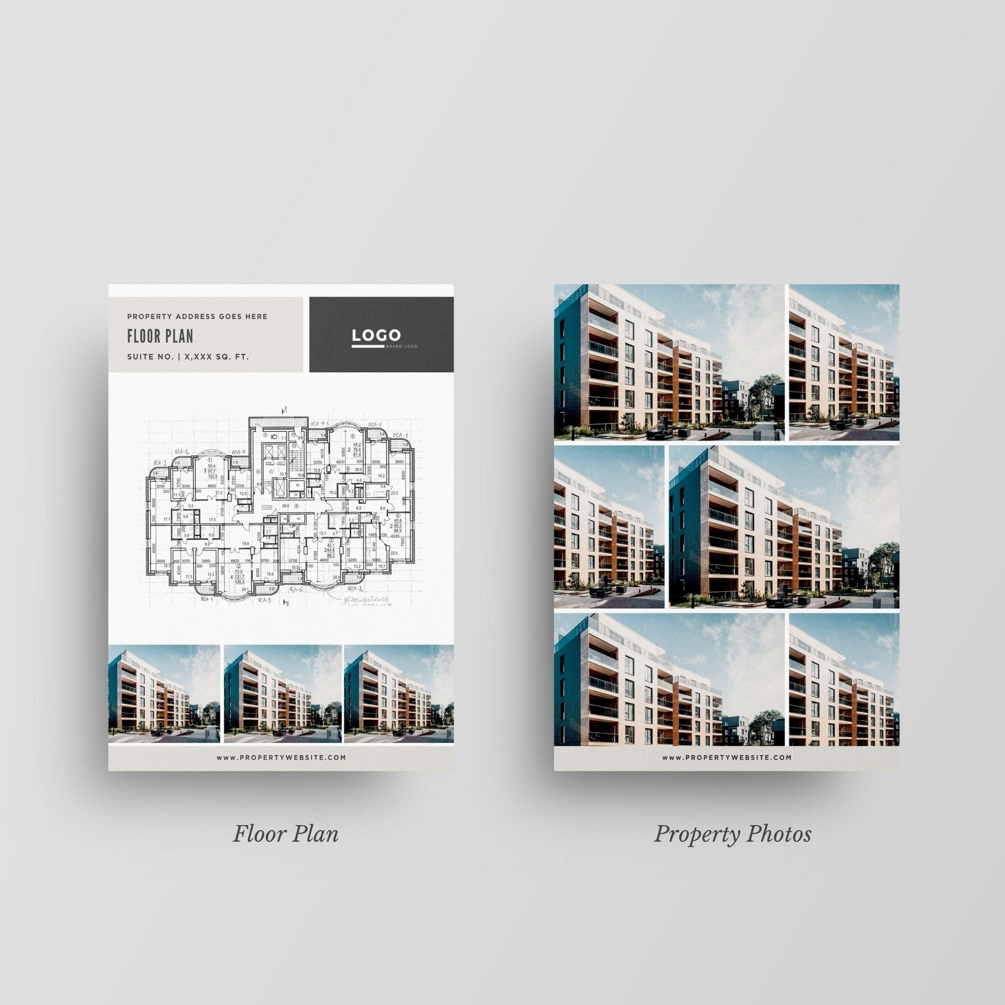 Commercial Real Estate Brochure Template: 8.5"x11" Marketing Flyer (Canva)