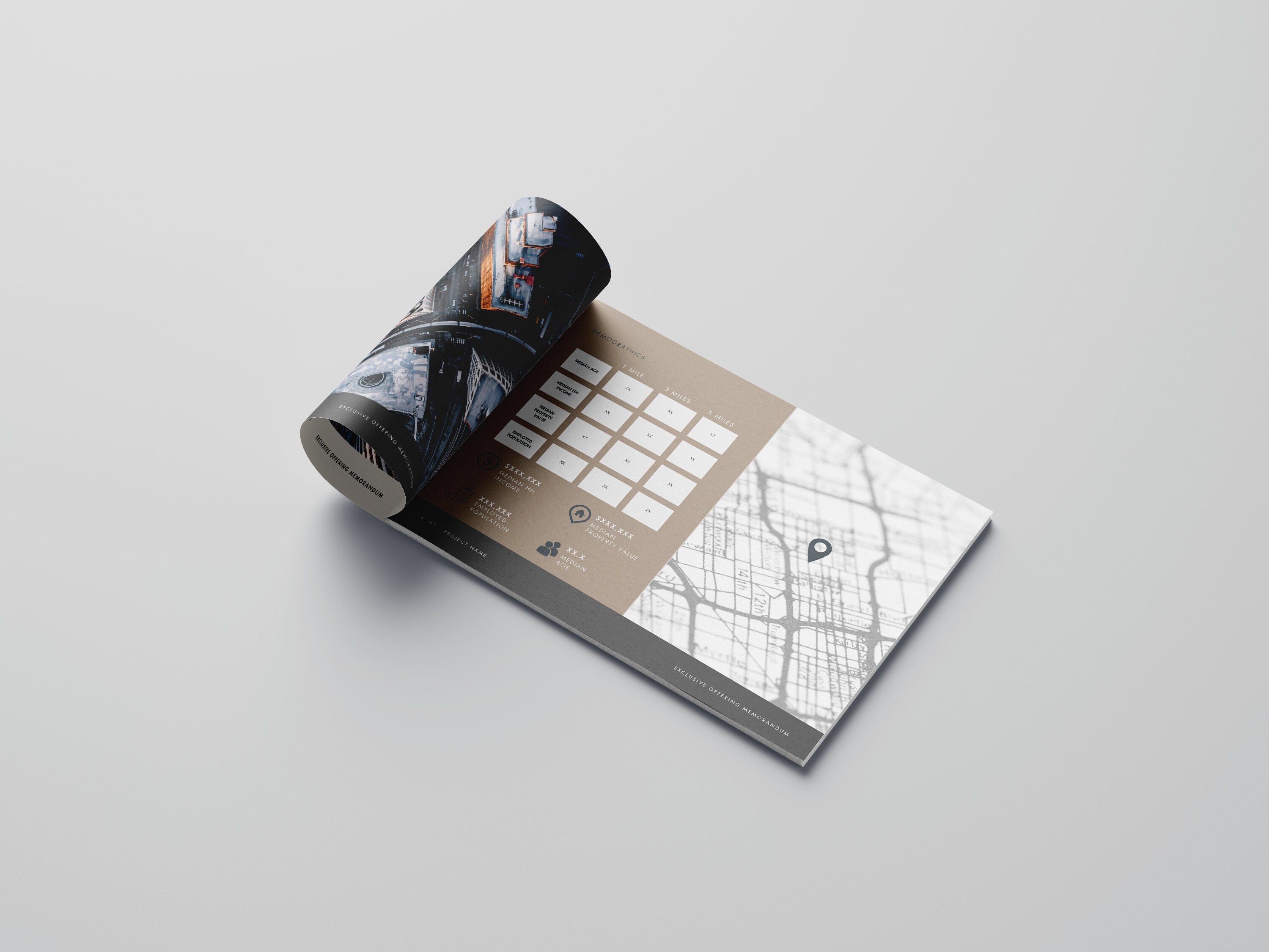 Commercial Real Estate Offering Memorandum Brochure Template (Edit in Canva)