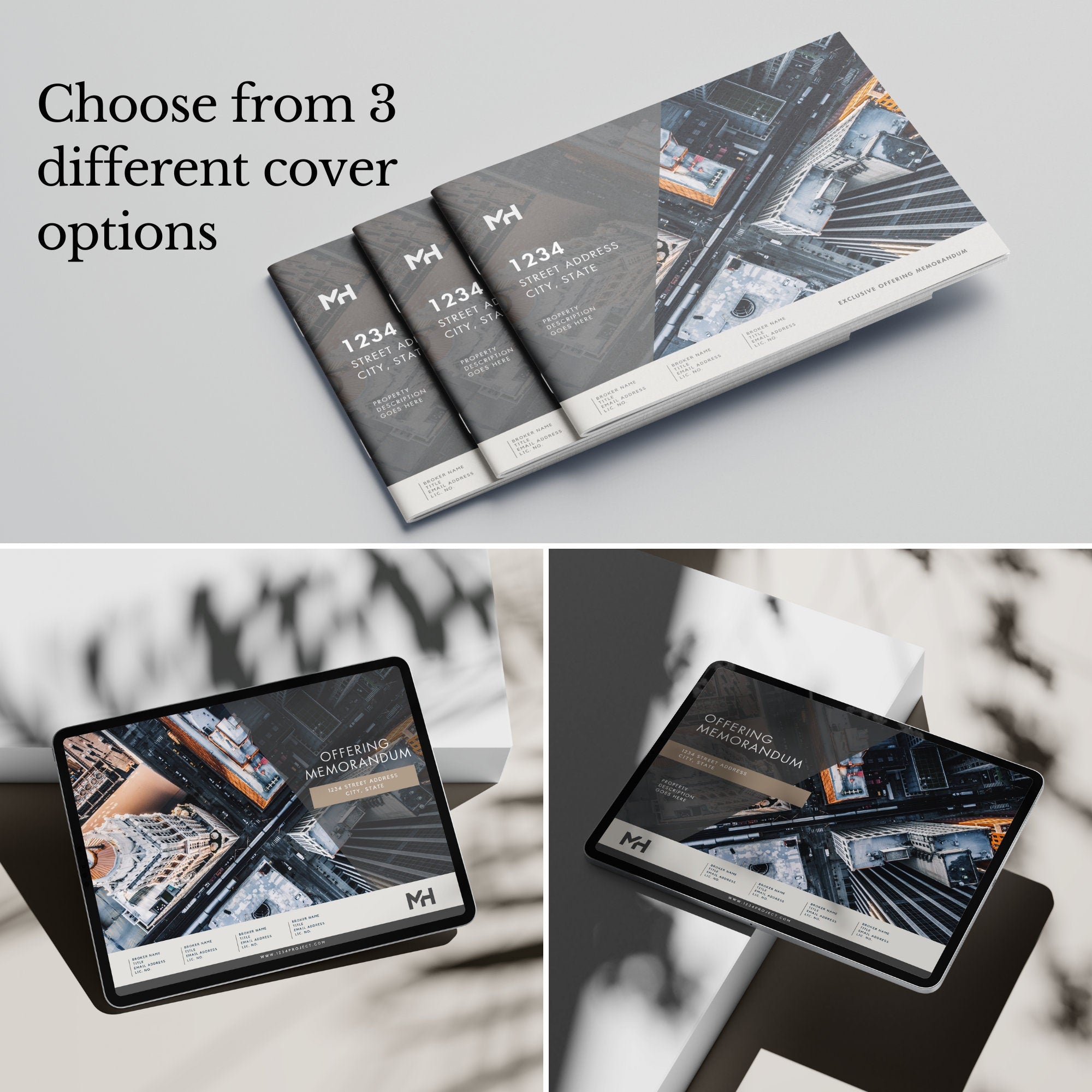 Commercial Real Estate Offering Memorandum Brochure Template (Edit in Canva)