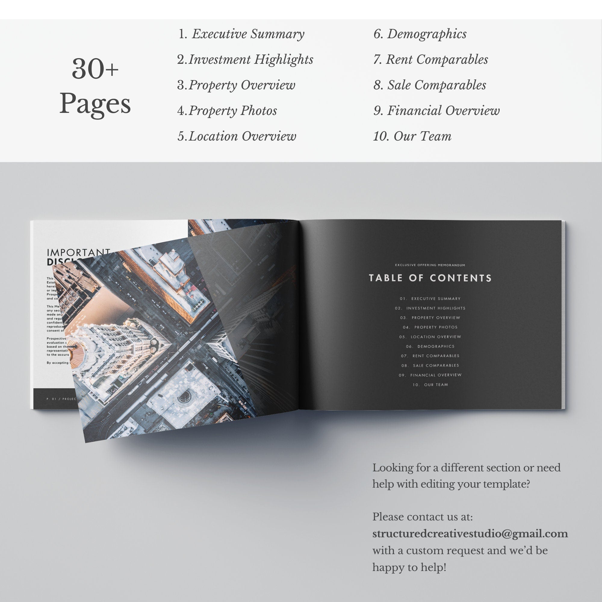 Commercial Real Estate Offering Memorandum Brochure Template (Edit in Canva)
