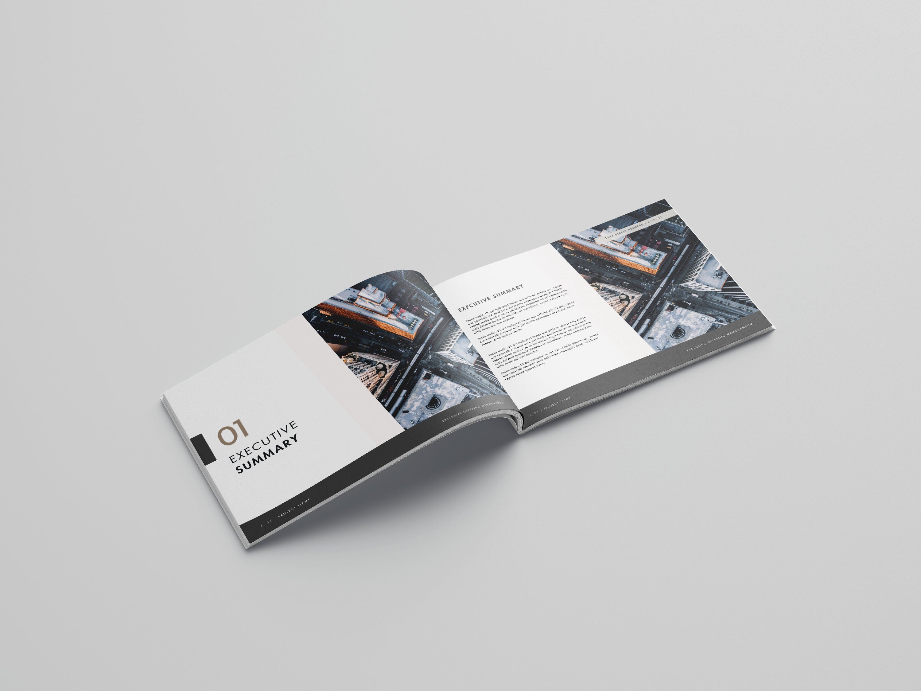 Commercial Real Estate Offering Memorandum Brochure Template (Edit in Canva)