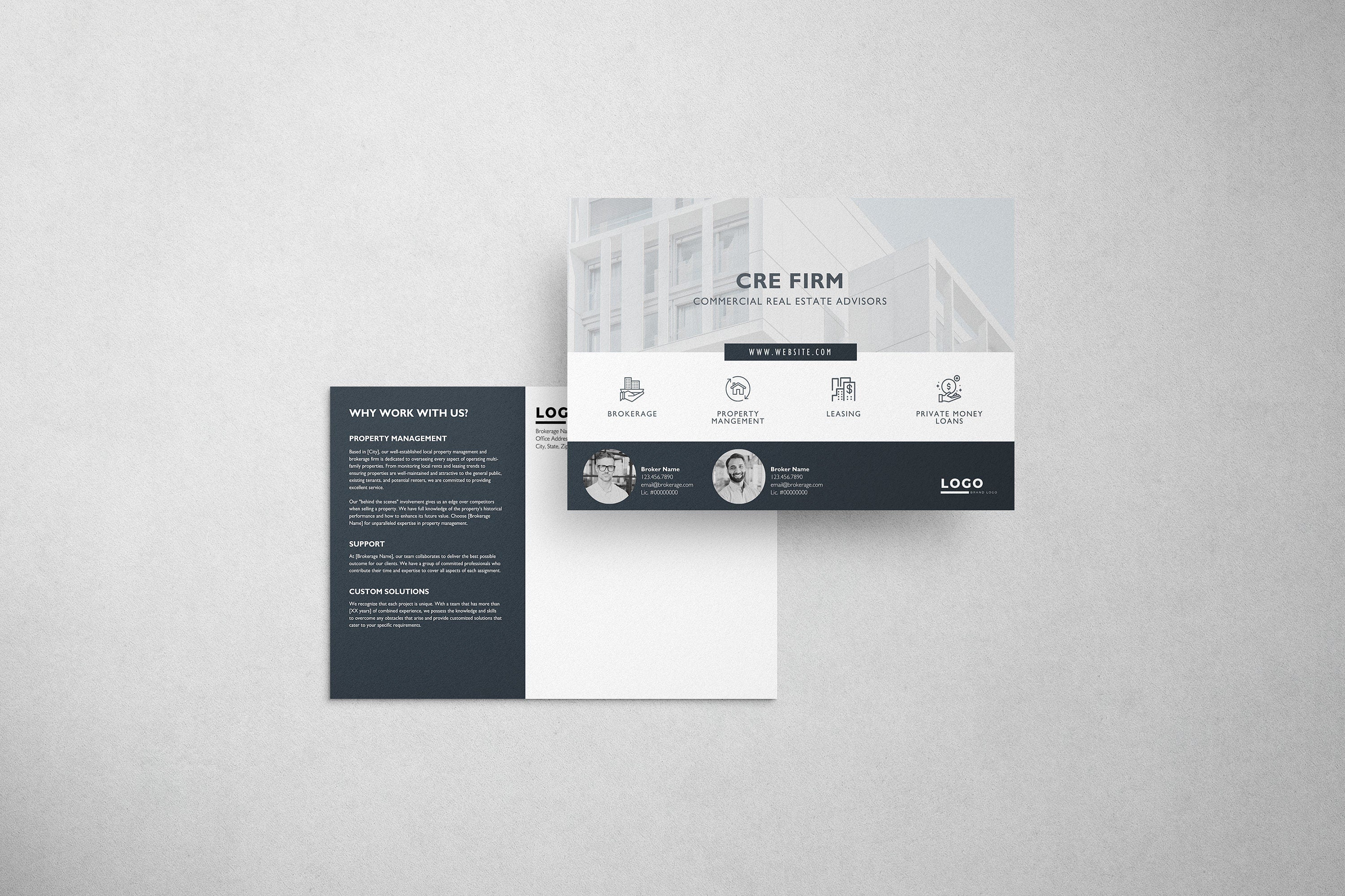 Commercial Real Estate Postcard Template: Canva Editable
