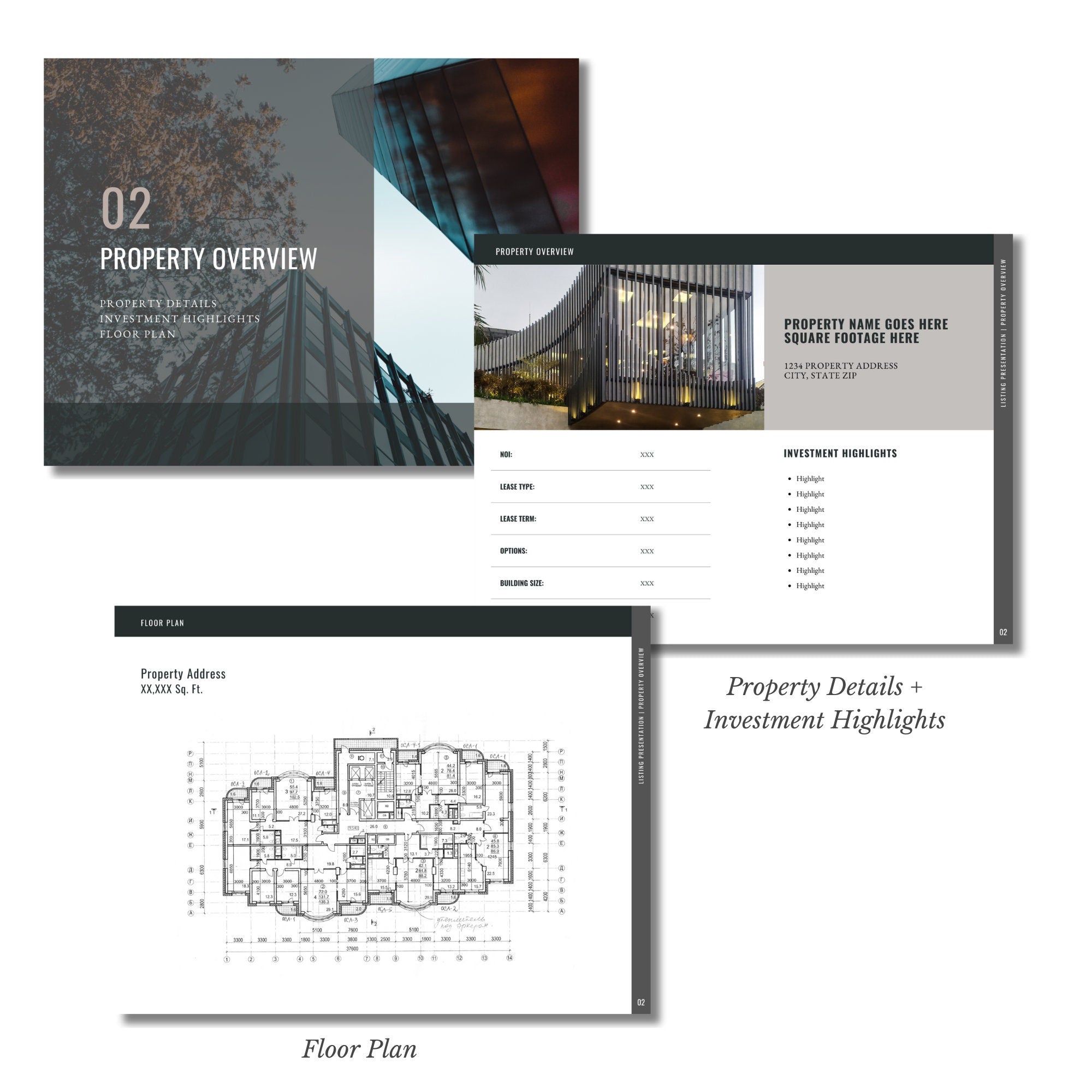 Commercial Real Estate Listing Presentation Template: Canva Brochure