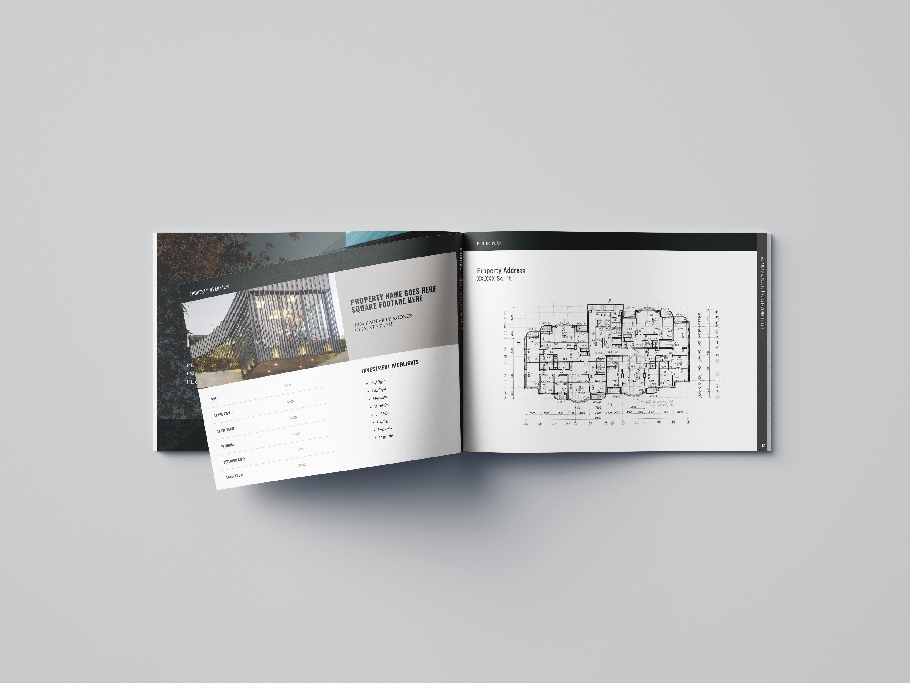 Commercial Real Estate Listing Presentation Template: Canva Brochure
