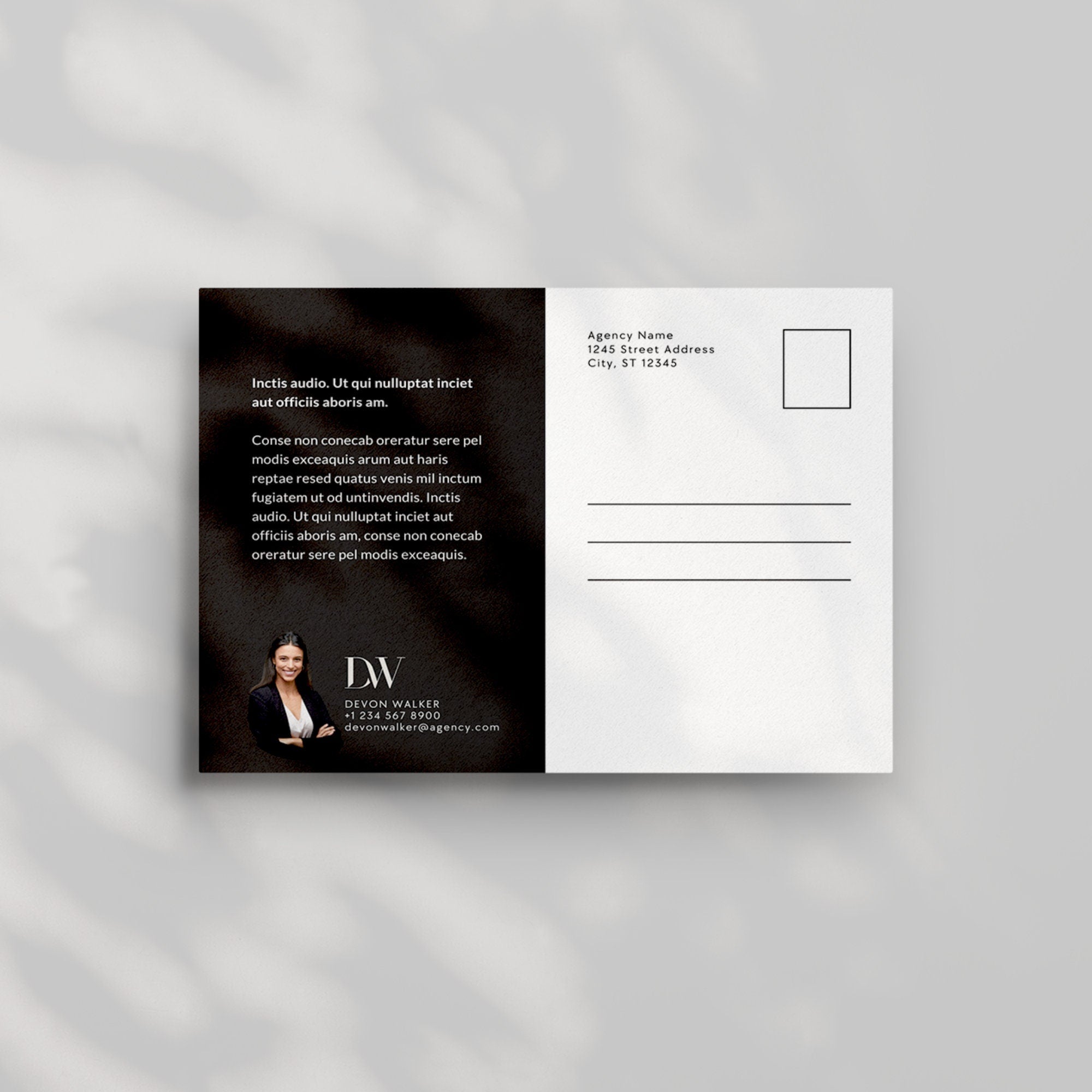 Modern Real Estate Postcard Template: Canva Editable (5.5x4.25)