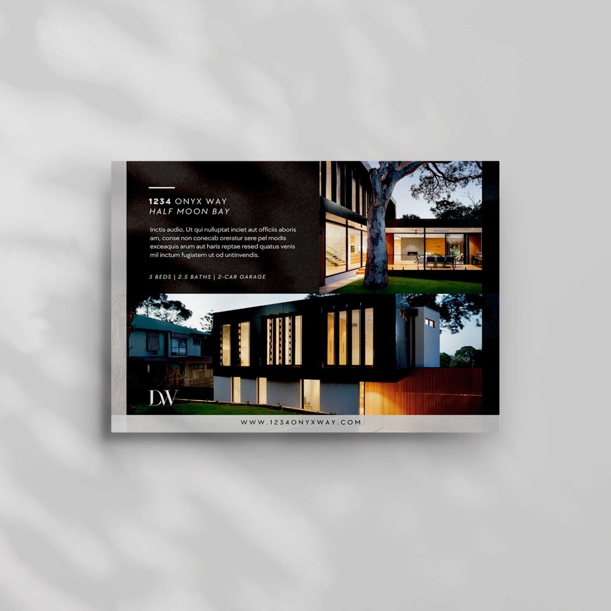Modern Real Estate Postcard Template: Canva Editable (5.5x4.25)