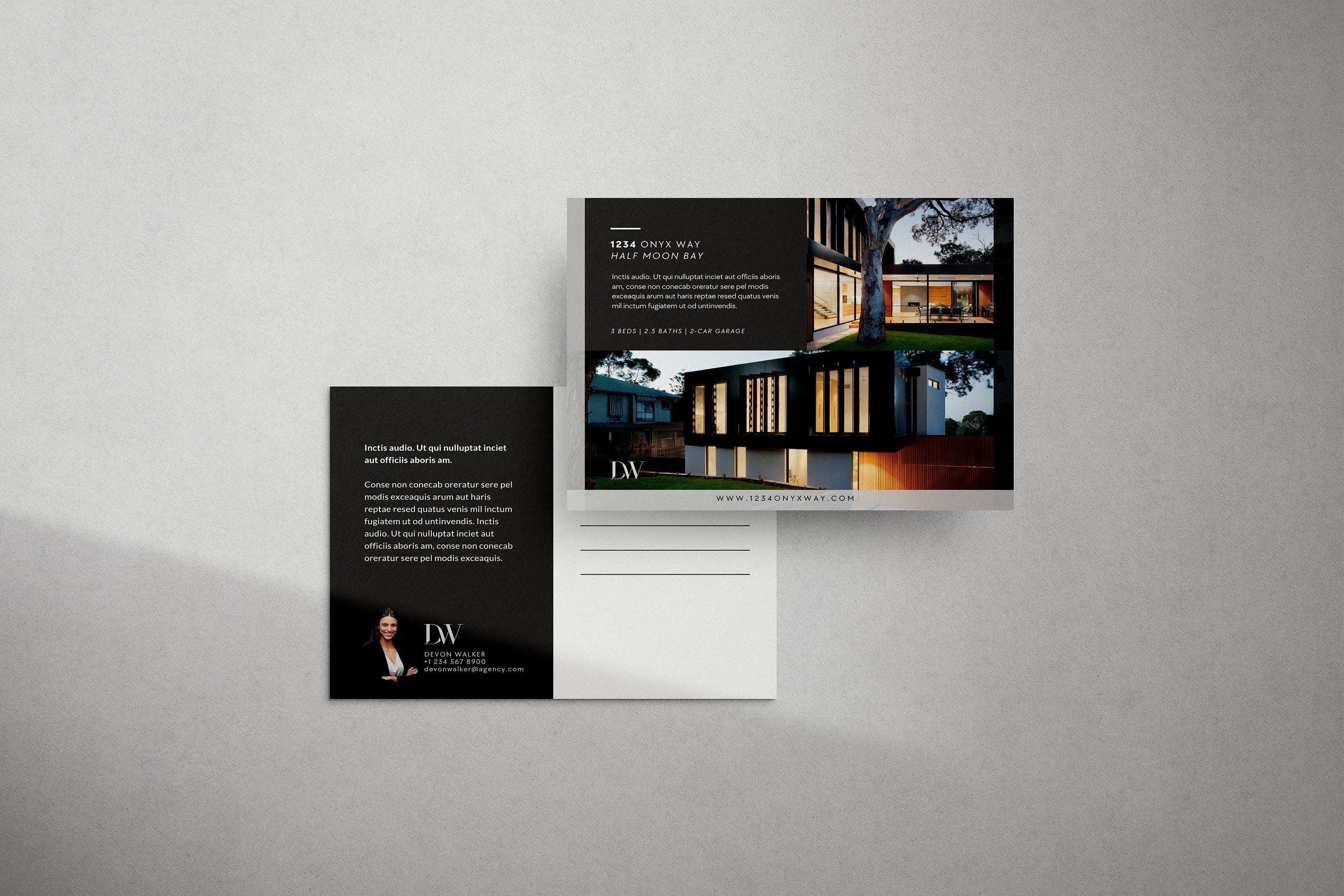 Modern Real Estate Postcard Template: Canva Editable (5.5x4.25)
