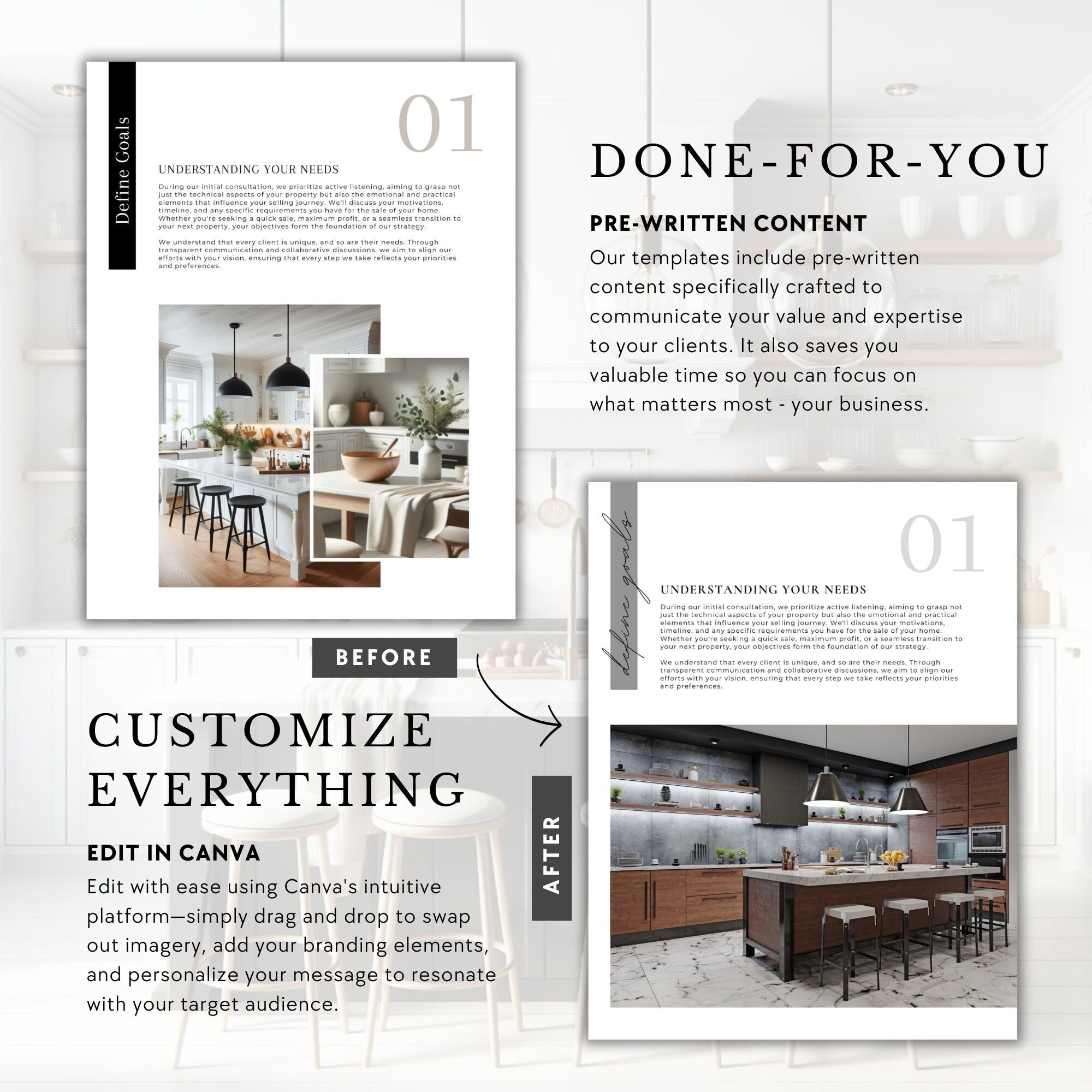 Real Estate Seller's Guide: 17-Page Marketing Template (Canva Editable, Digital Download)