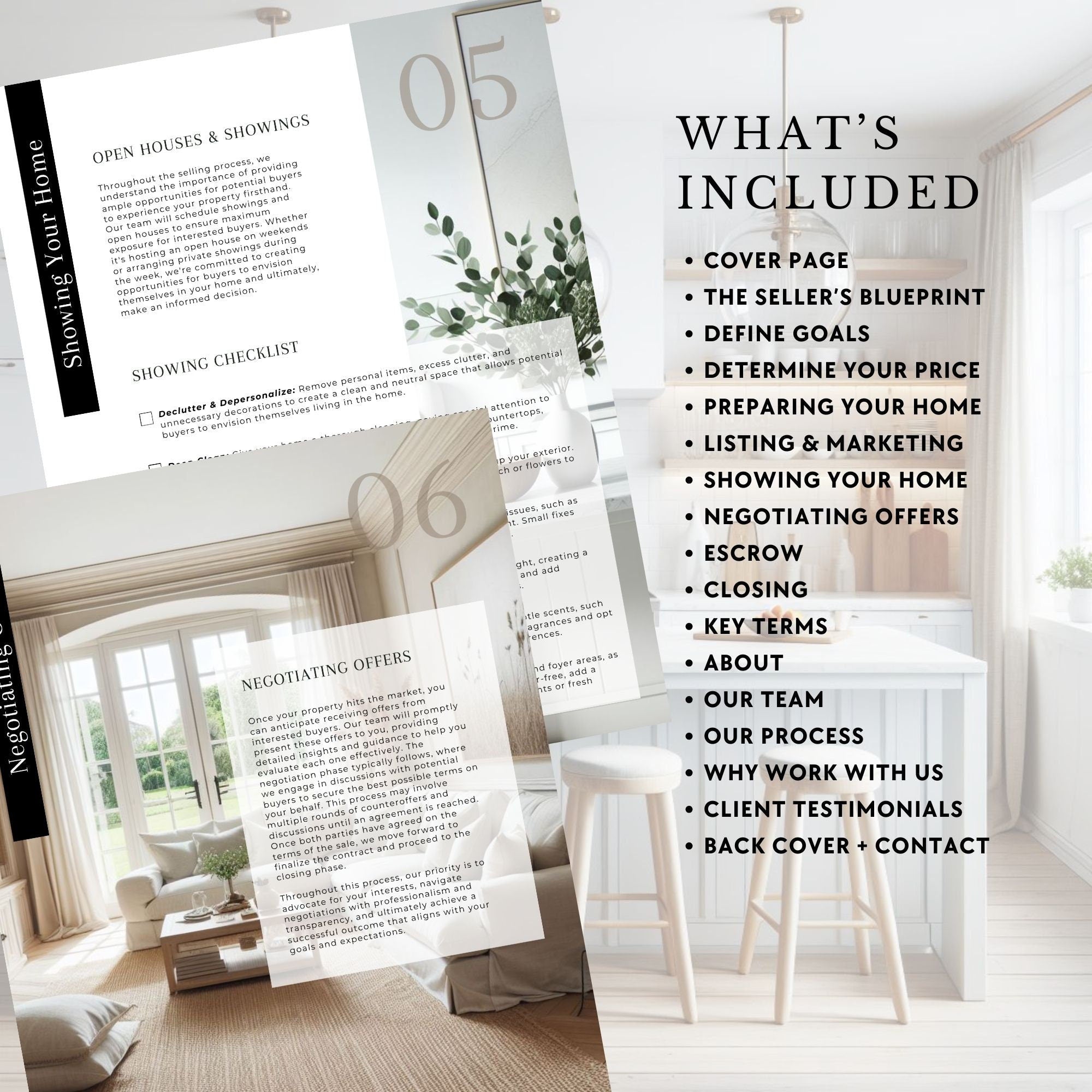 Real Estate Seller's Guide: 17-Page Marketing Template (Canva Editable, Digital Download)