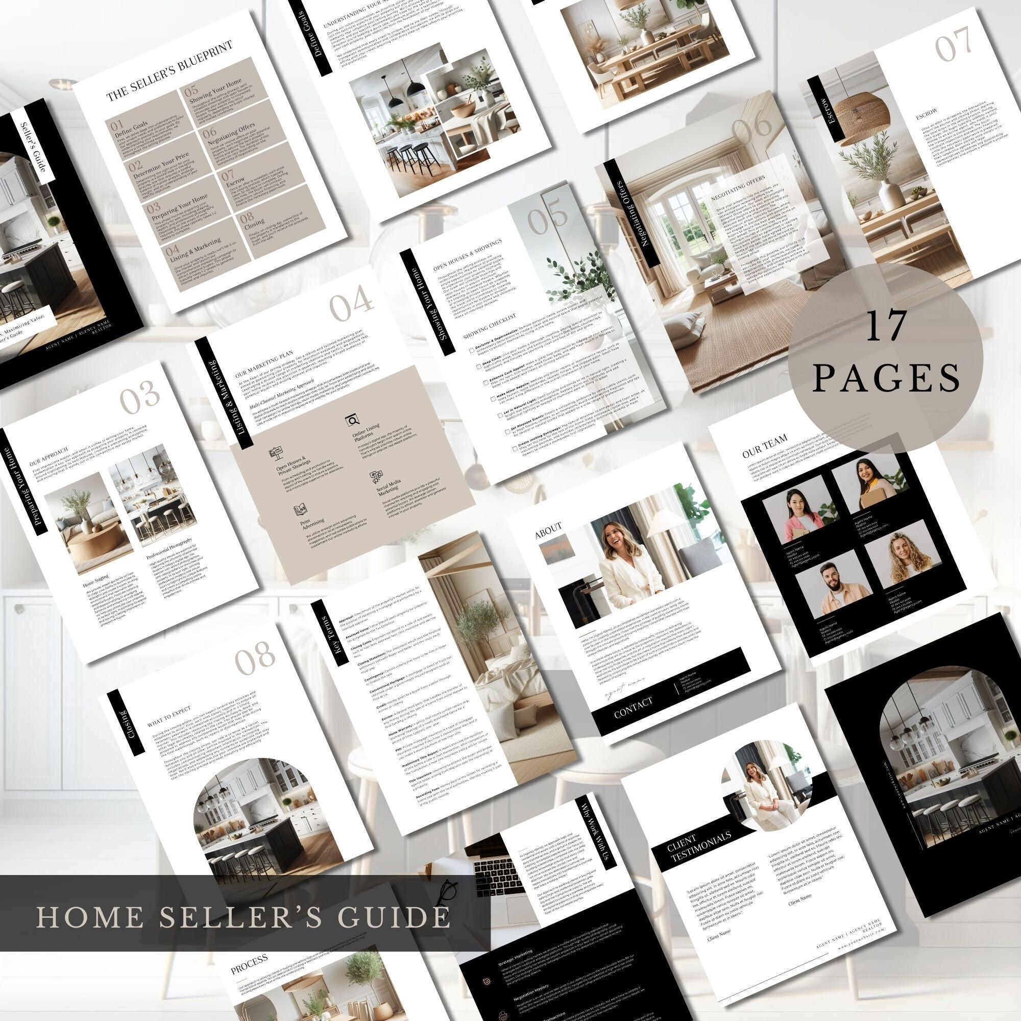 Real Estate Buyer + Seller Guide Bundle: Canva Templates