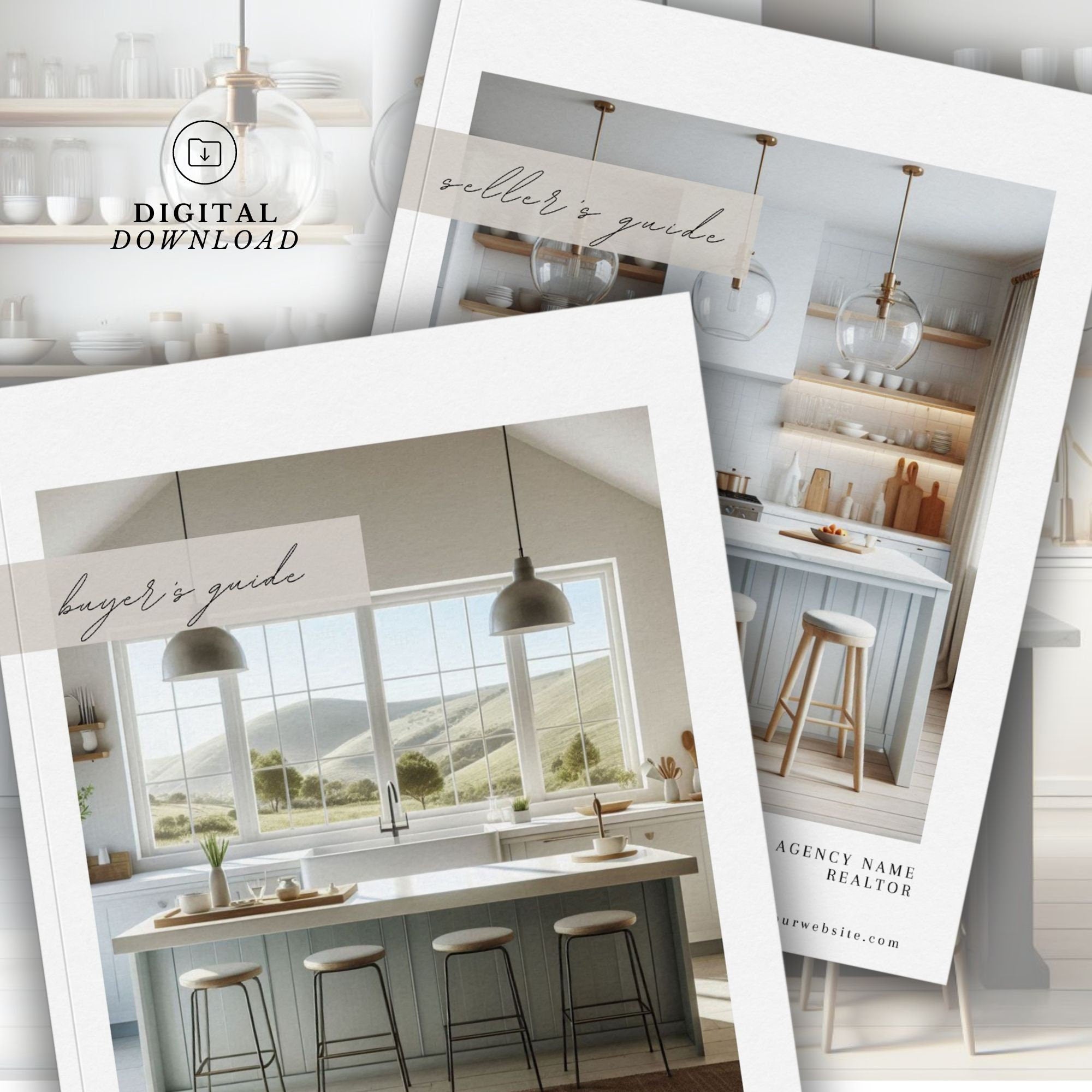 Real Estate Buyer + Seller Guide Bundle: Canva Marketing Templates