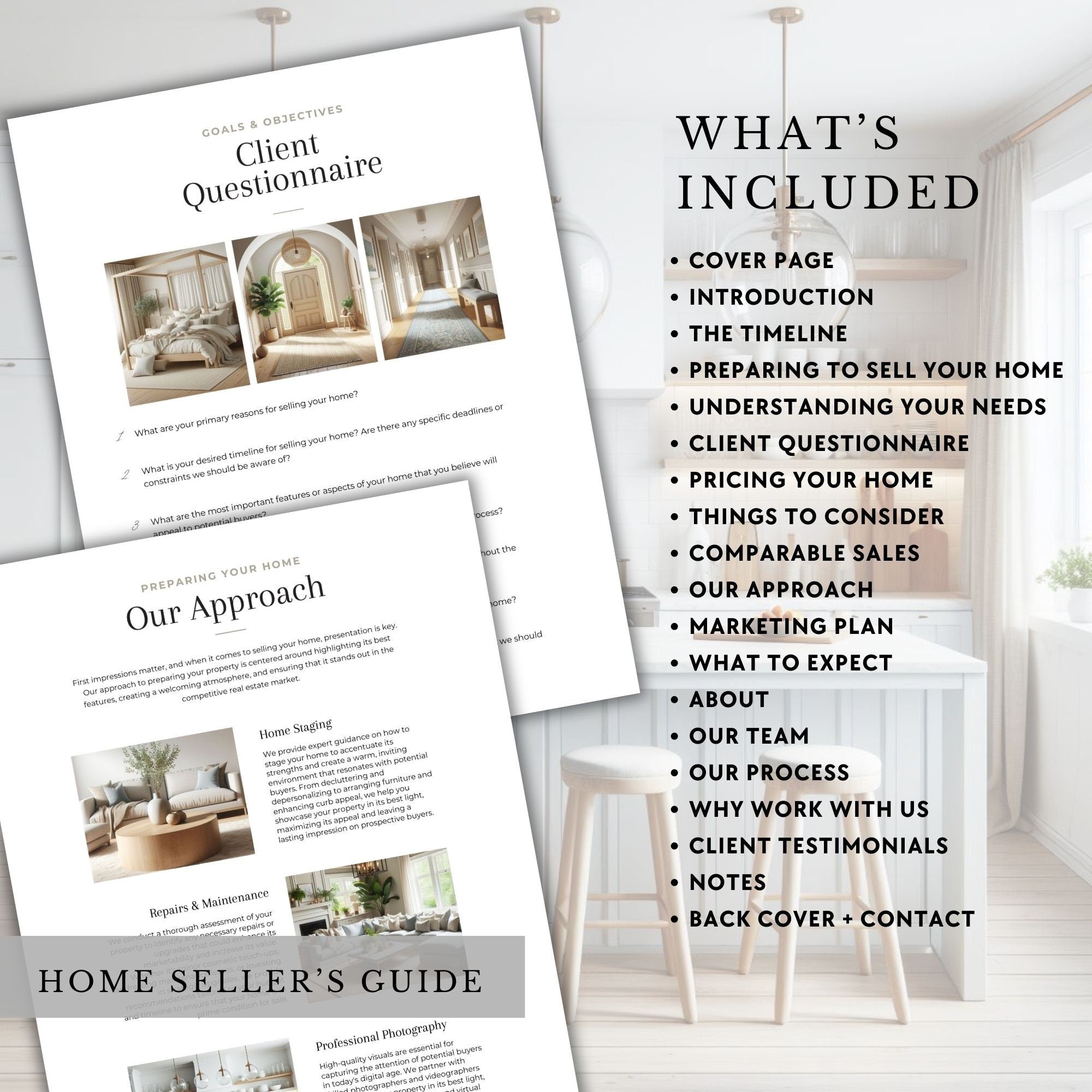 Real Estate Buyer + Seller Guide Bundle: Canva Marketing Templates
