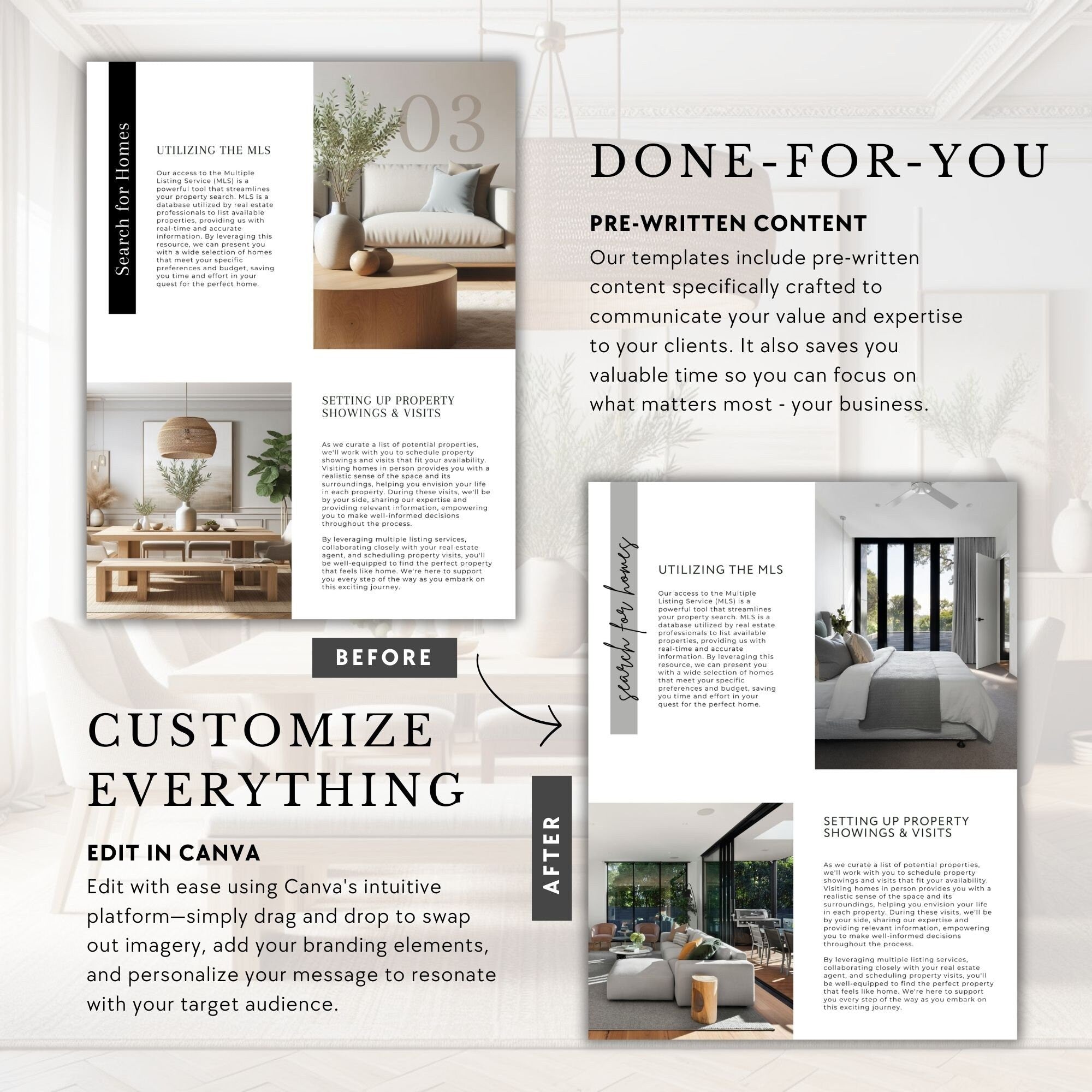 Real Estate Home Buyer's Guide: 16 Page Canva Template (Digital Download)