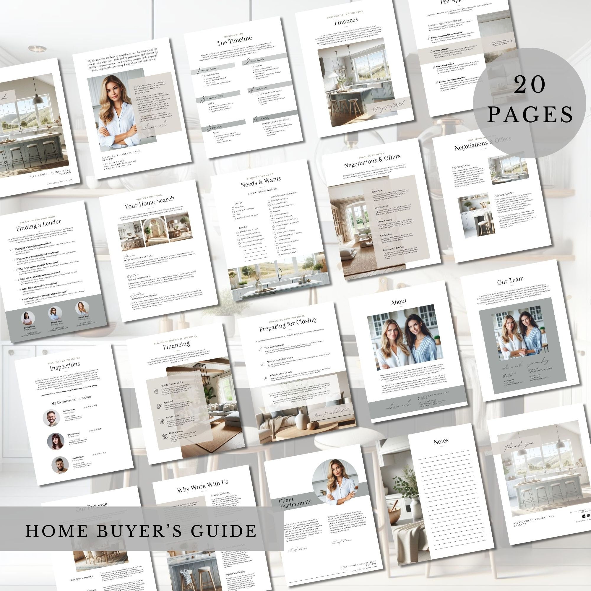 Real Estate Buyer + Seller Guide Bundle: Canva Marketing Templates