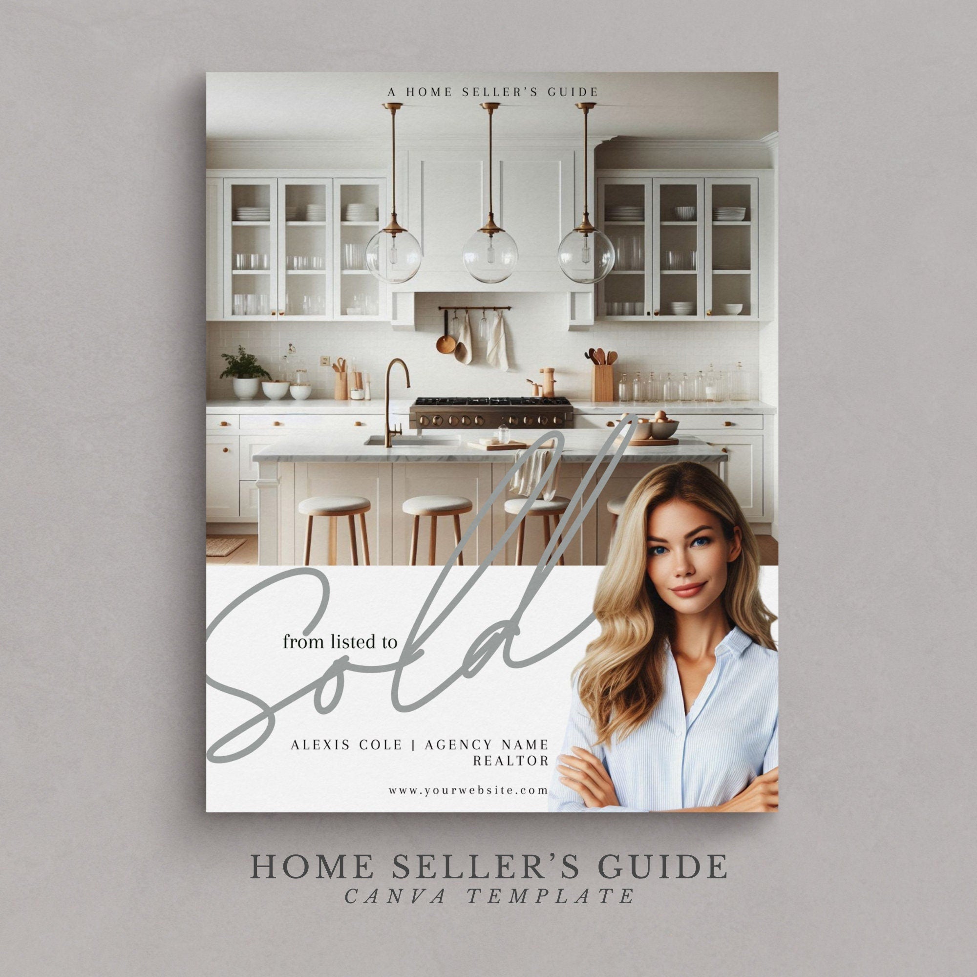 Real Estate Home Seller's Guide Brochure: Listing Presentation Canva Template