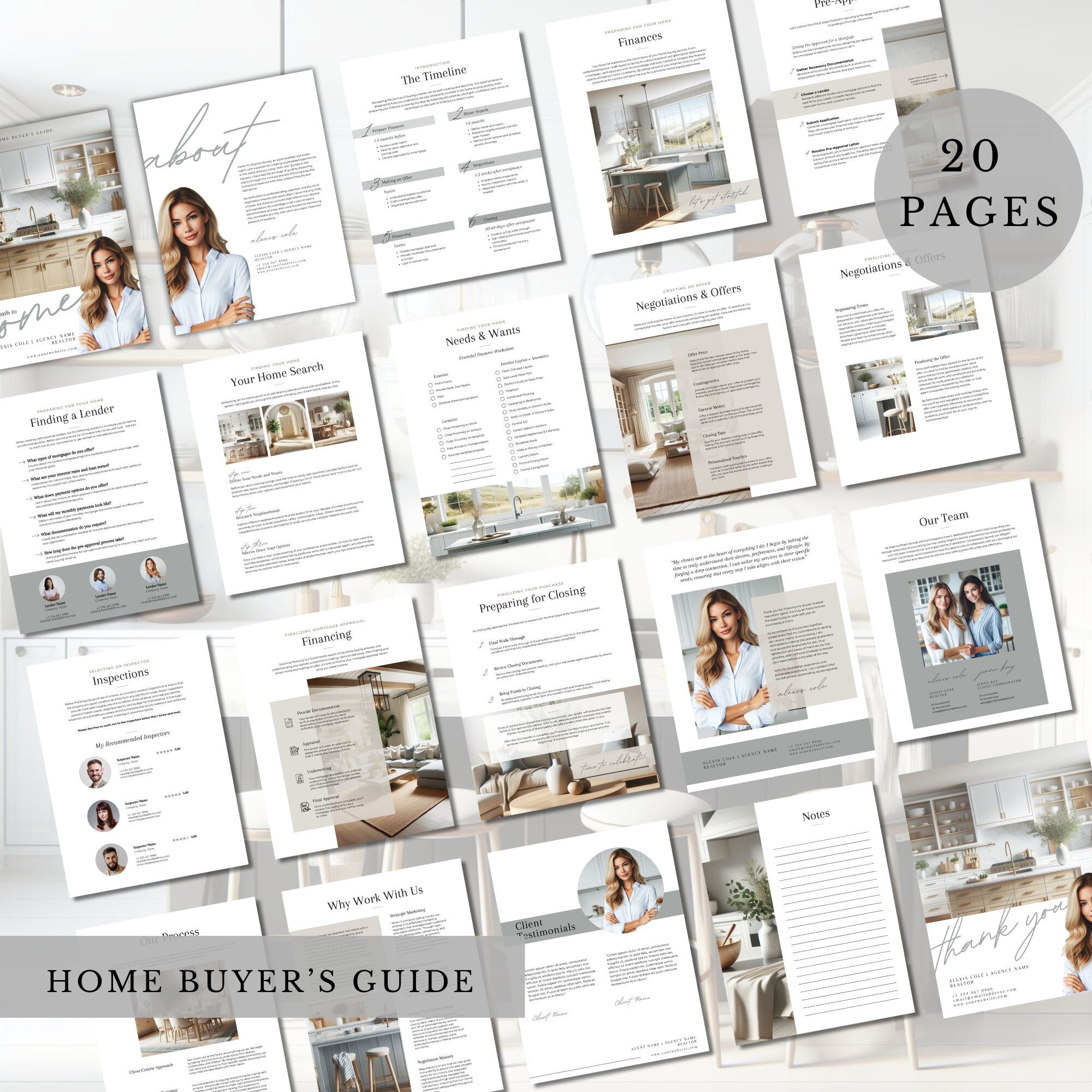 Real Estate Home Buyers + Home Sellers Guide Bundle | Listing Presentation | CMA Packet | Real Estate Marketing | Edit in Canva
