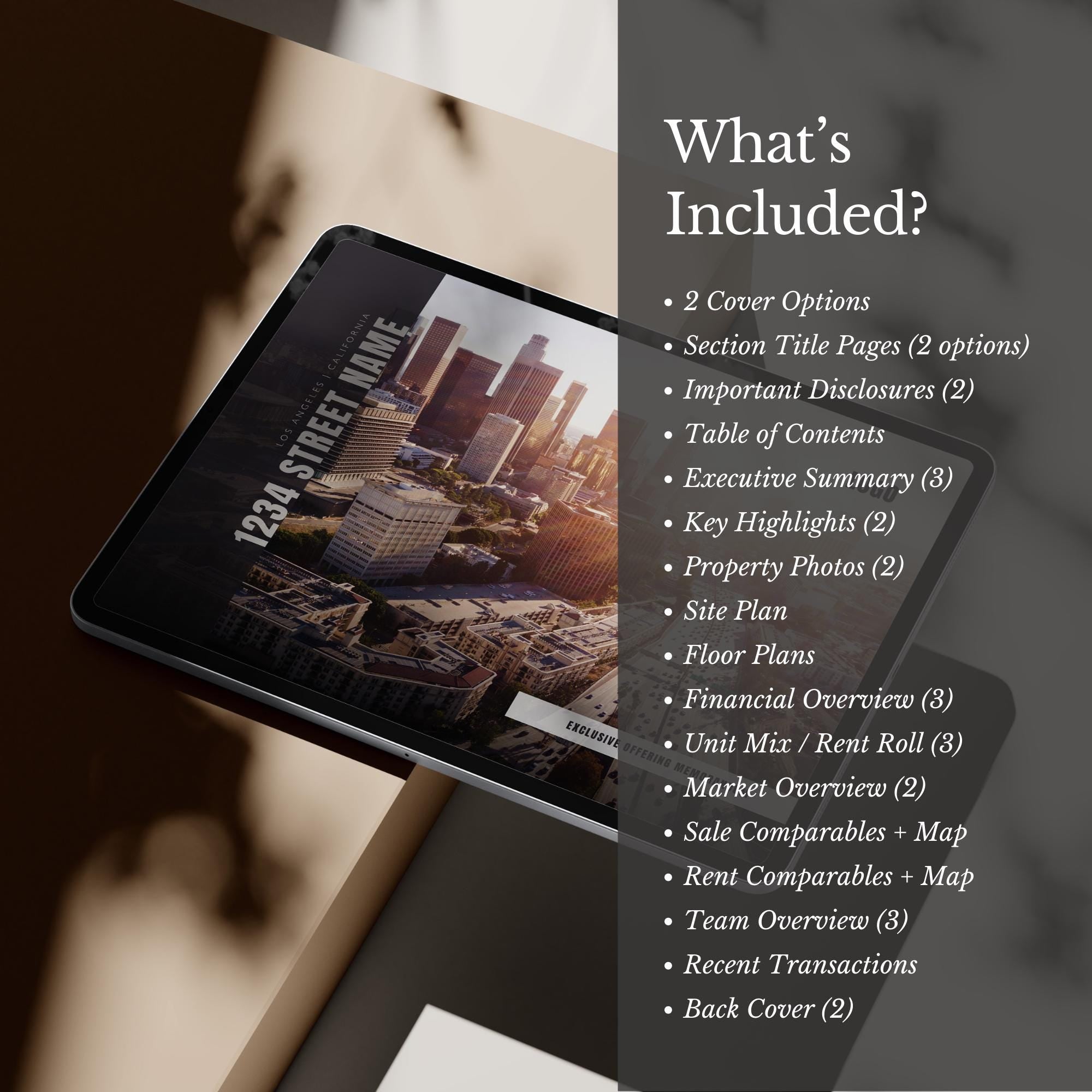 Multi Family Offering Memorandum Template: 50+ Page Brochure (Canva Editable)