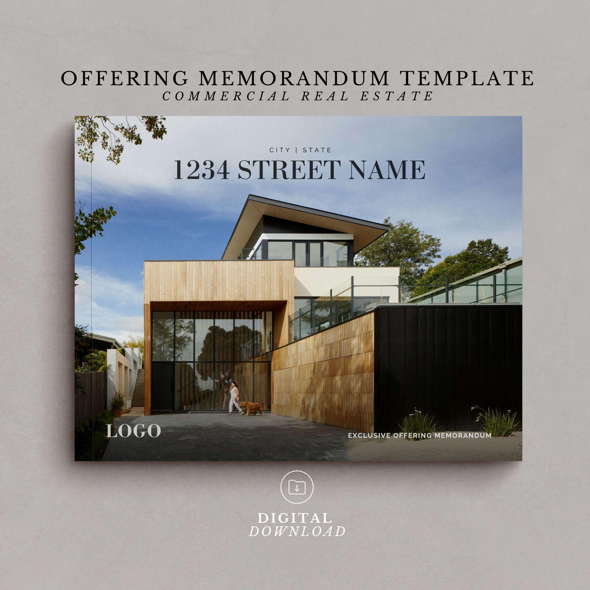 Offering Memorandum Brochure Template | Commercial Real Estate Brochure | For Sale Package | Edit in Canva