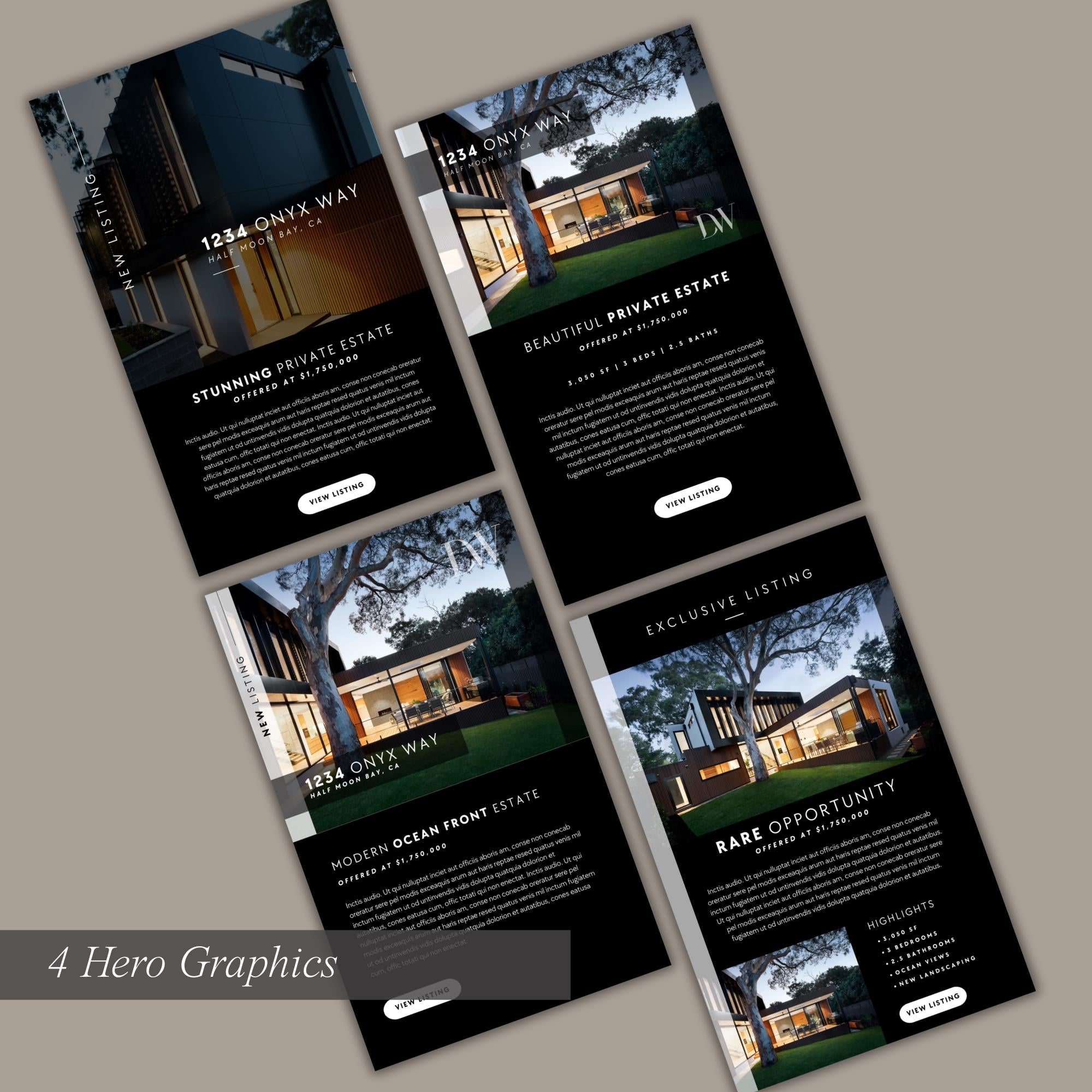 Real Estate Email Templates: New Listing Graphics for Canva