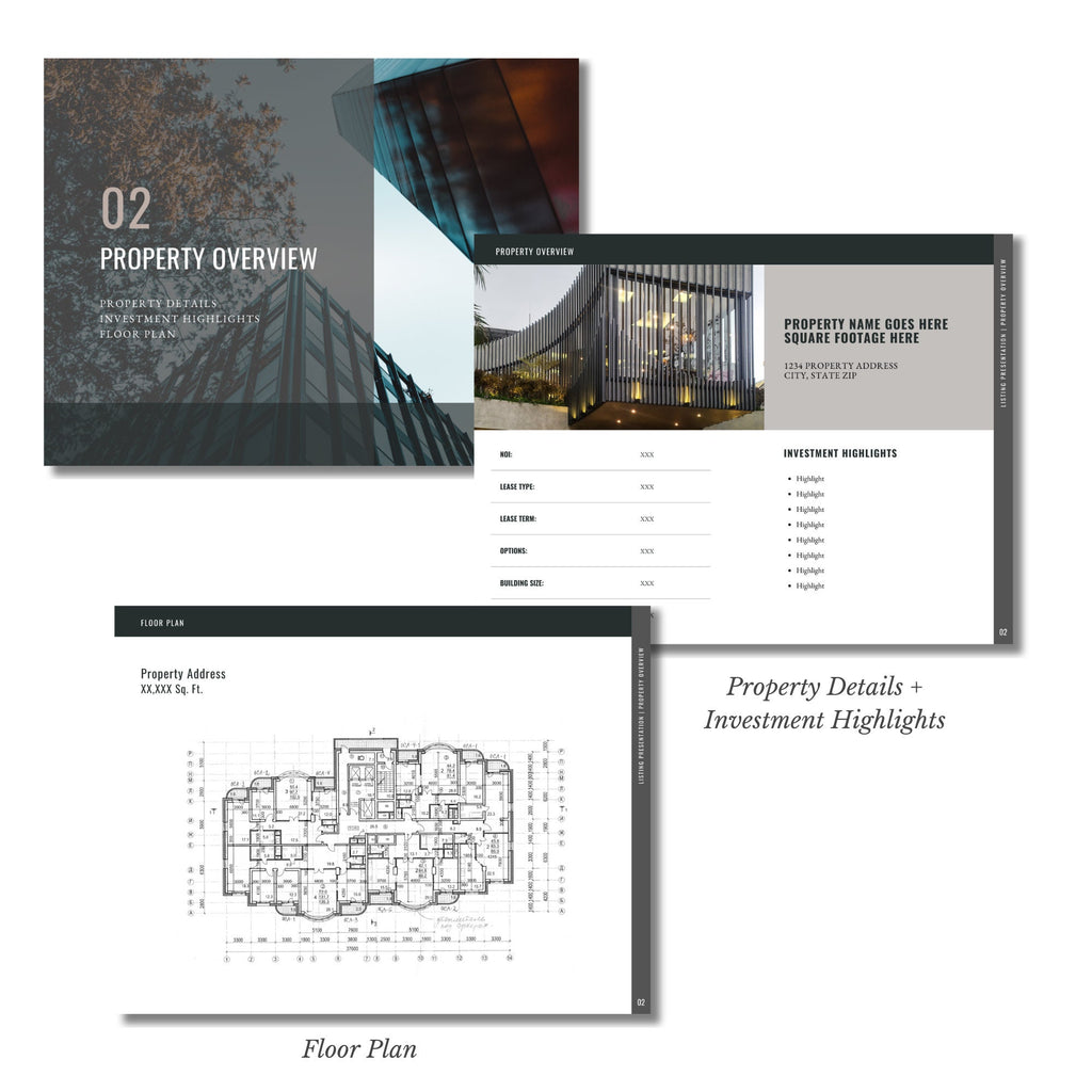 Commercial Real Estate Listing Presentation Template: Canva Brochure