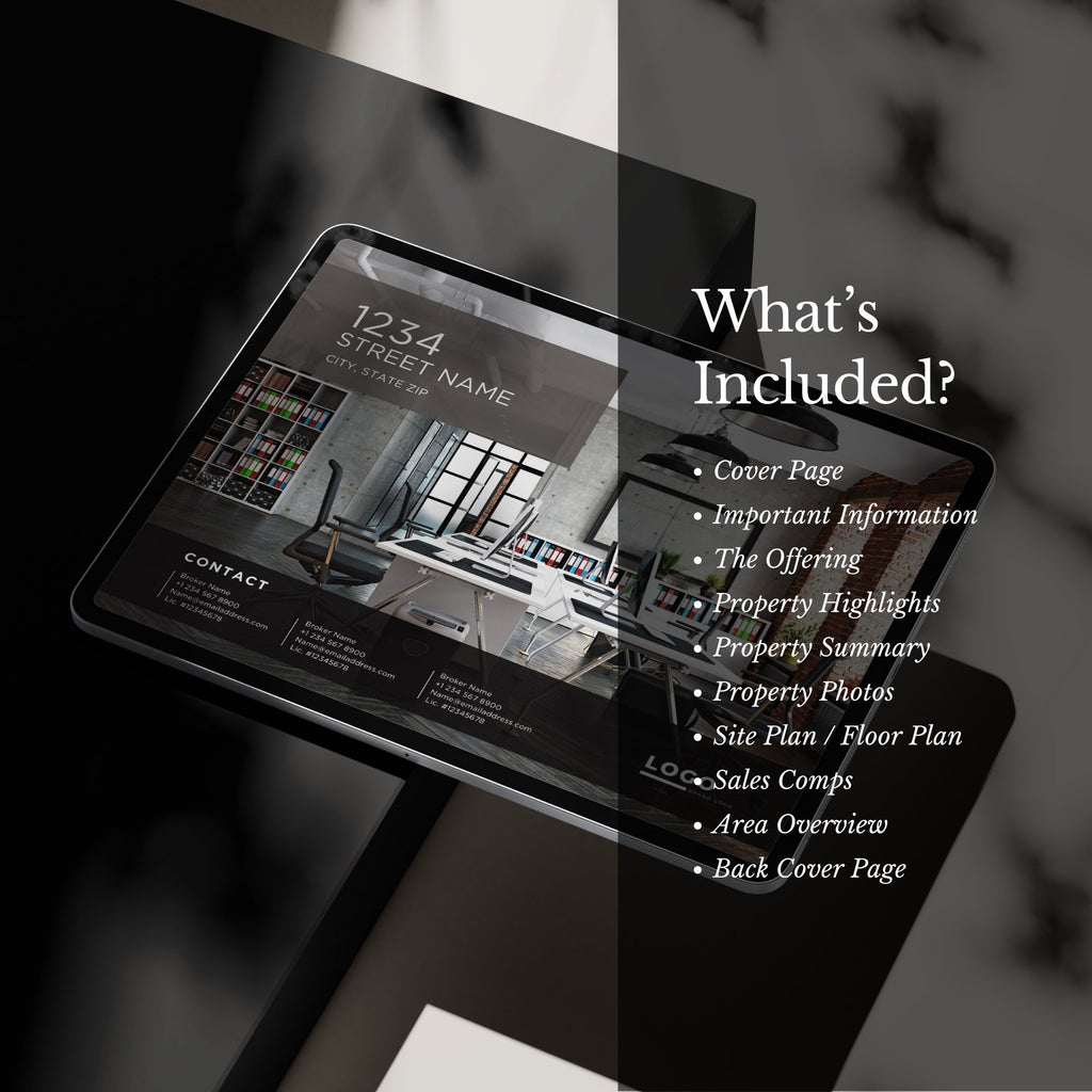 Commercial Real Estate Offering Memorandum Template: Editable Brochure (Canva)