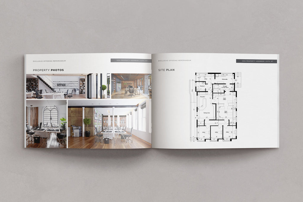 Commercial Real Estate Offering Memorandum Template: Editable Brochure (Canva)