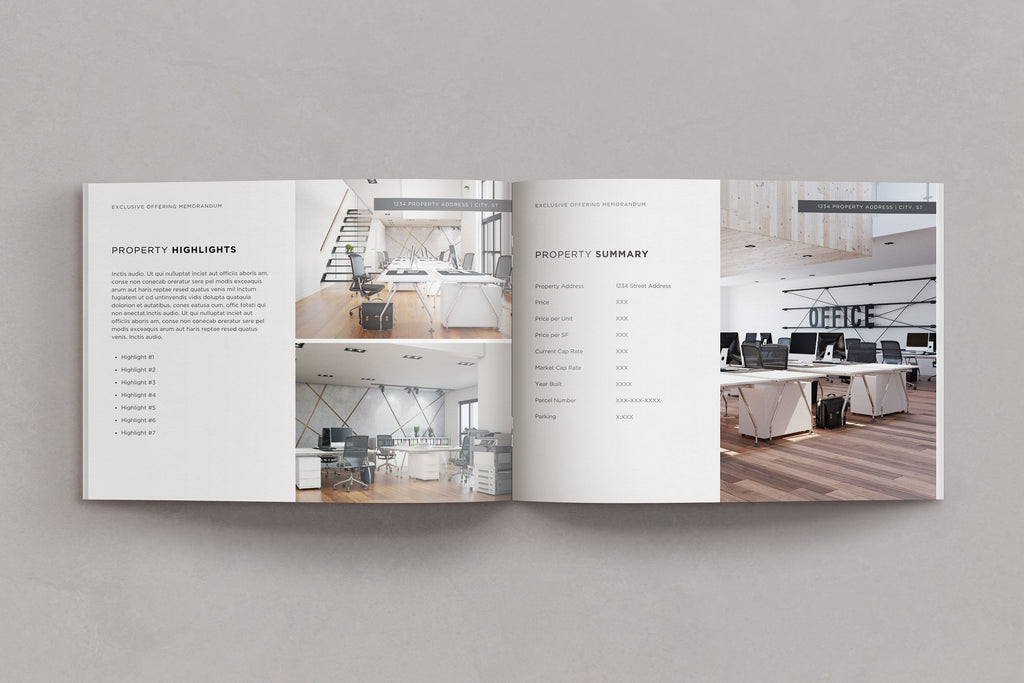 Commercial Real Estate Offering Memorandum Template: Editable Brochure (Canva)