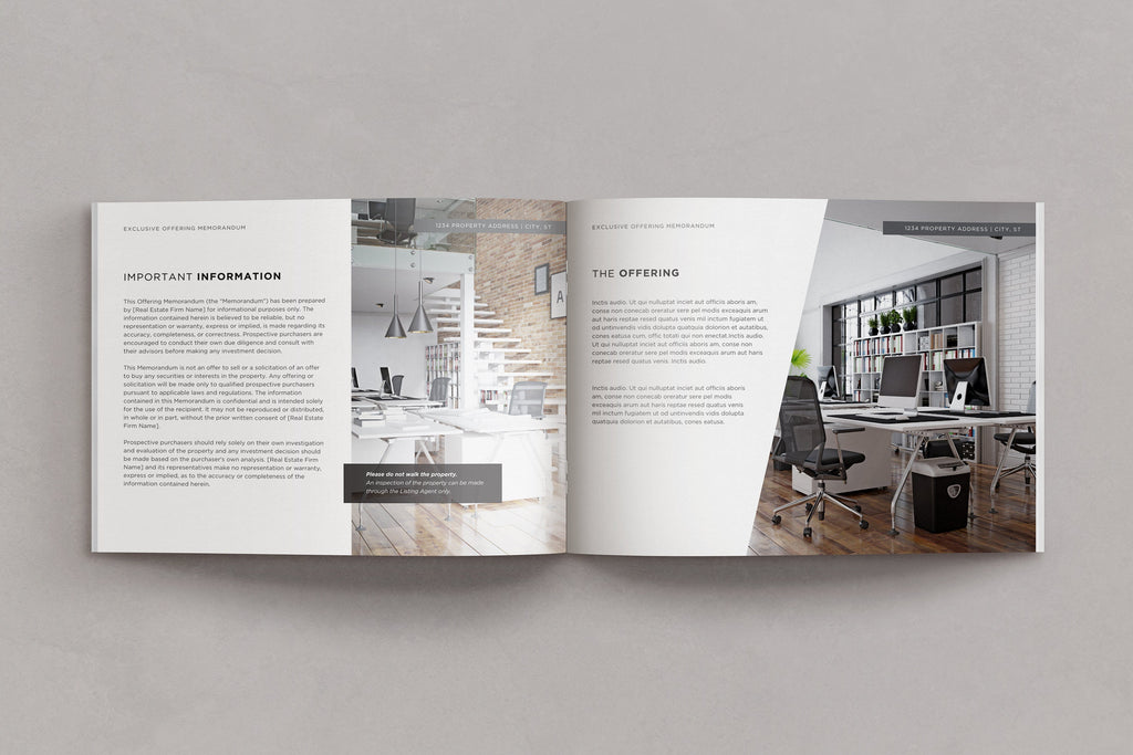 Commercial Real Estate Offering Memorandum Template: Editable Brochure (Canva)