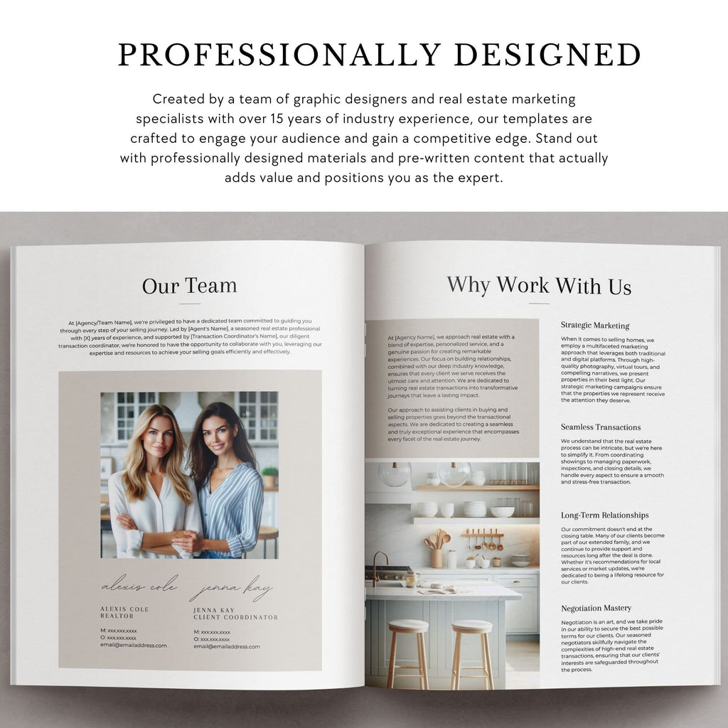 Real Estate Home Seller's Guide Brochure: Listing Presentation Canva Template