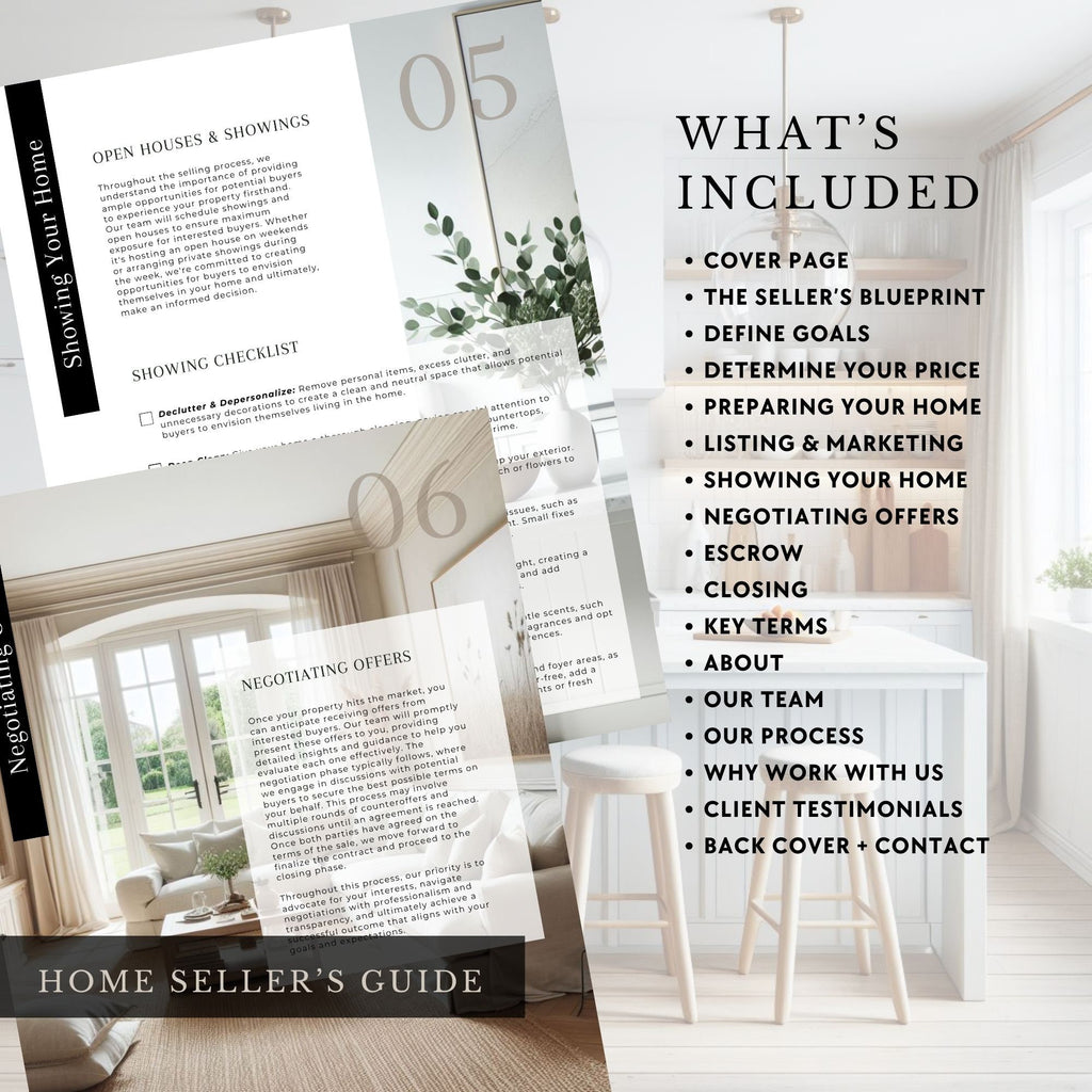Real Estate Buyer + Seller Guide Bundle: Canva Templates