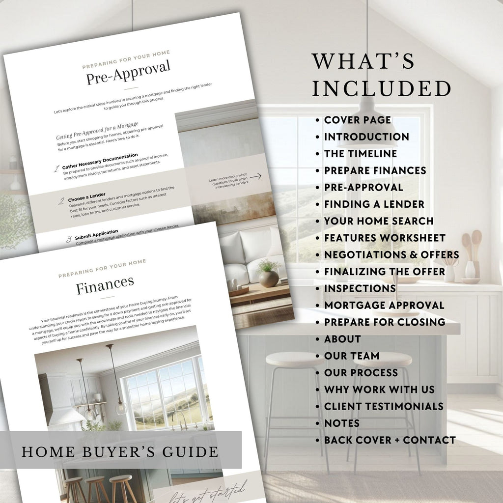 Real Estate Buyer + Seller Guide Bundle: Canva Marketing Templates