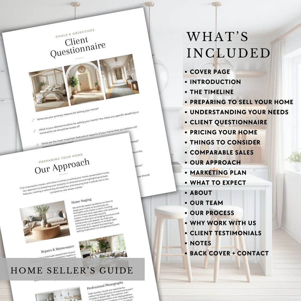 Real Estate Buyer + Seller Guide Bundle: Canva Marketing Templates