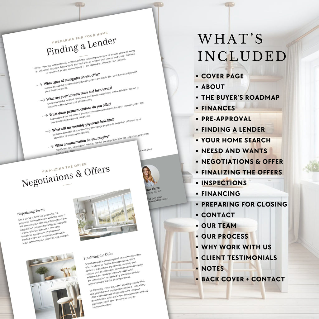 Home Buyers Guide | Real Estate Marketing | Buyer Packet | Client Presentation | Canva Template