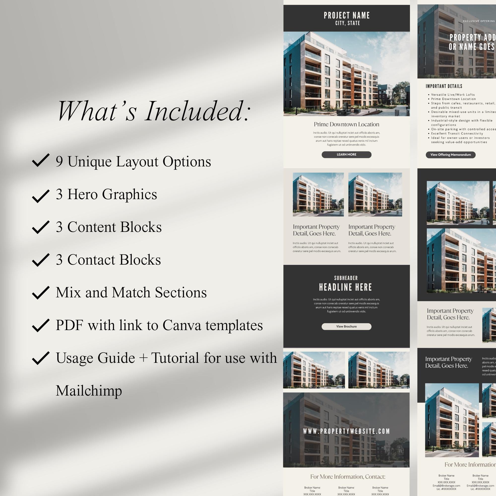 Real Estate Email Graphics: Canva Editable Templates