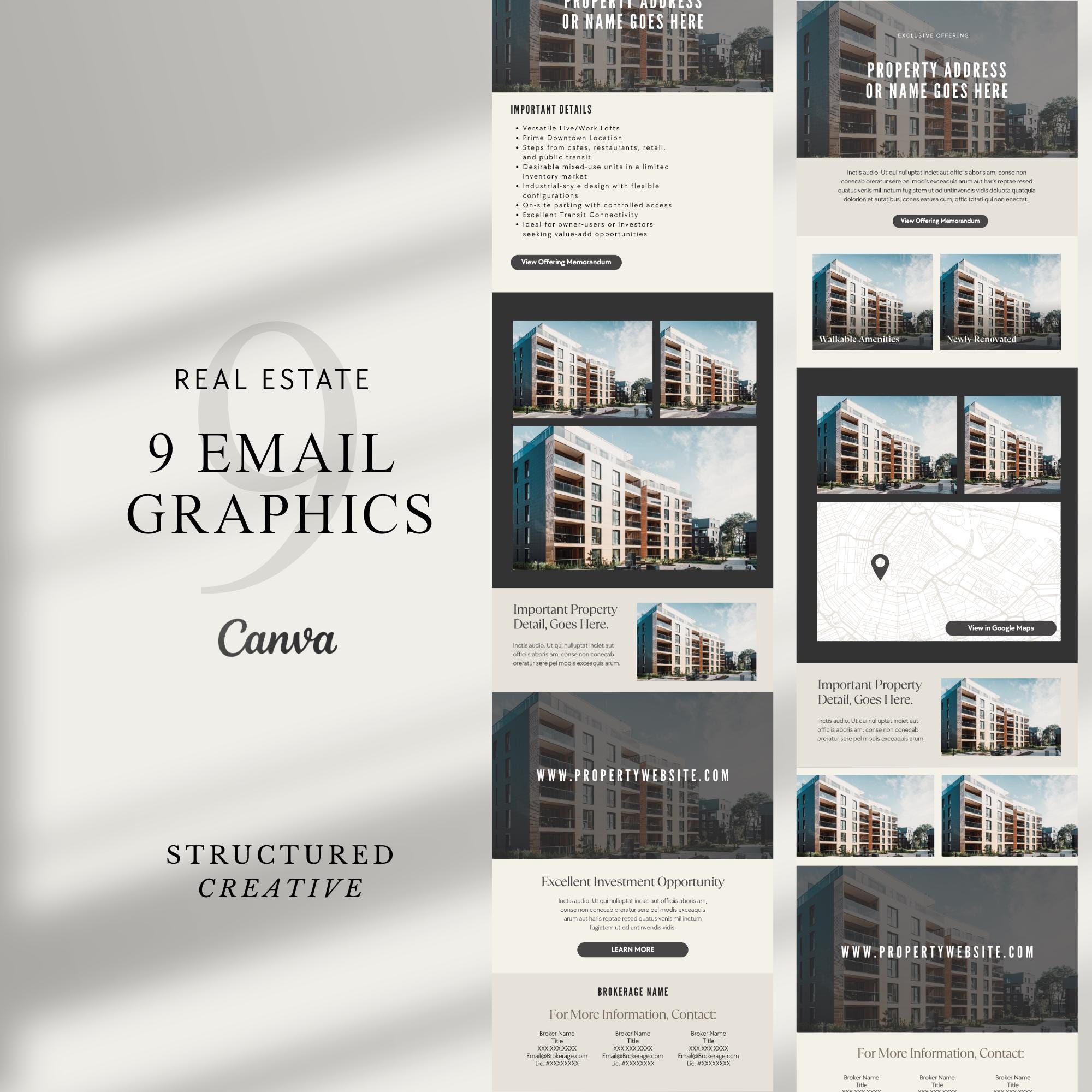 Real Estate Email Graphics: Canva Editable Templates