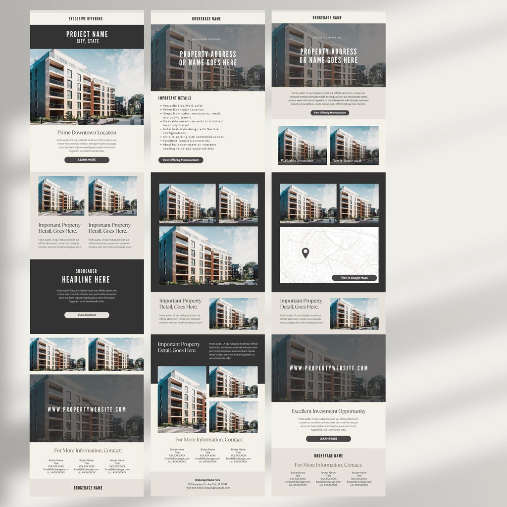 Real Estate Email Graphics: Canva Editable Templates