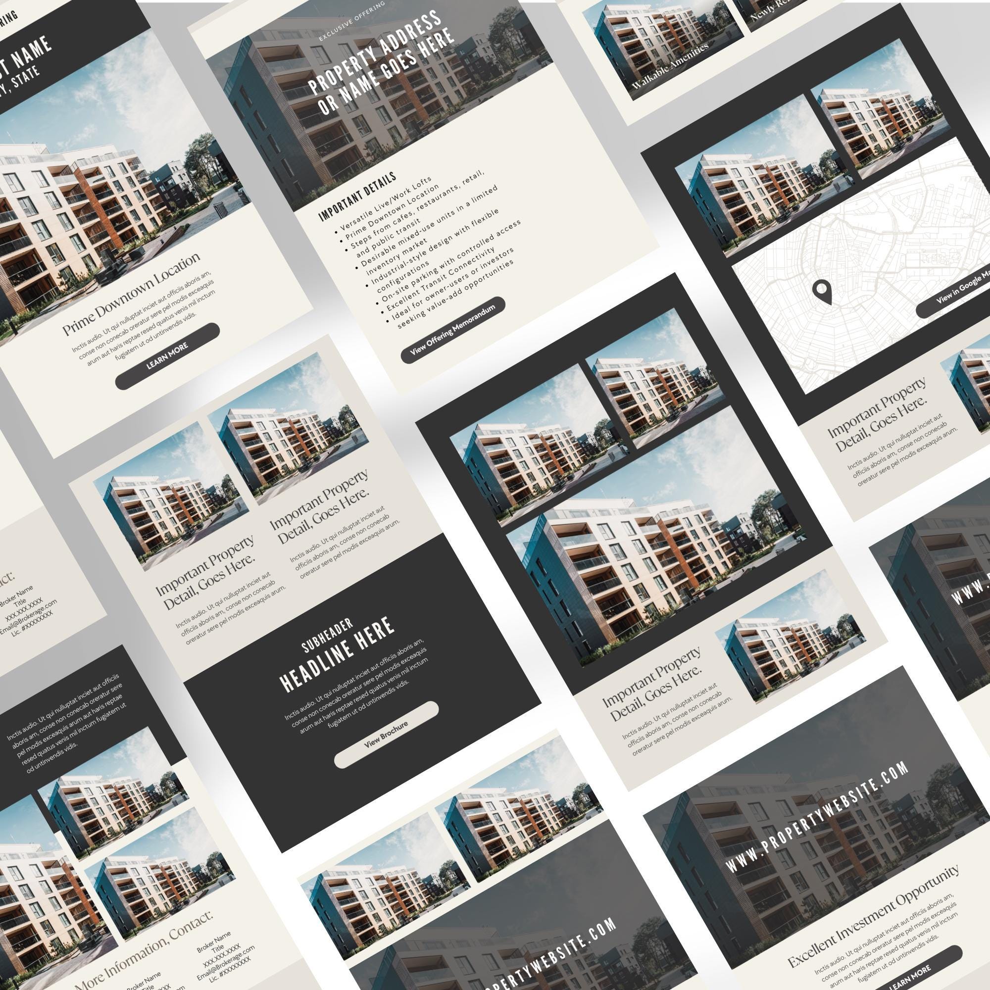Real Estate Email Graphics: Canva Editable Templates